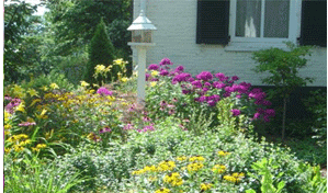 Flower garden at Oak Hill